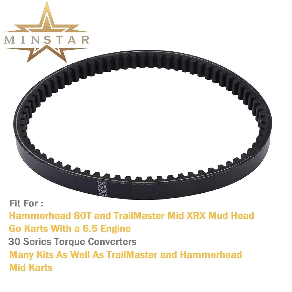 Amazon.com: 725 Go Kart Drive Belt for Hammerhead 80T